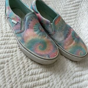 Vans Ladies Tie-Dye Slip-On Sneakers